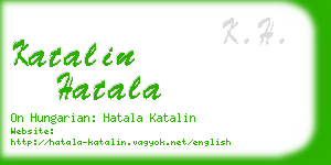 katalin hatala business card